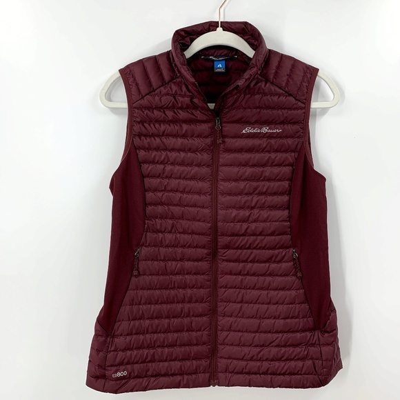 Eddie Bauer Microtherm 2.0 Down Vest in Dark Berry Sz S - Picture 1 of 9